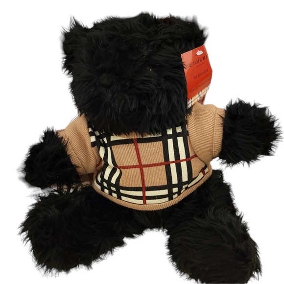 Burberry Other - 🆕 NWT Burberry BYRON Black Plushie Teddy Bear NOVA Plaid Sweater Collectible